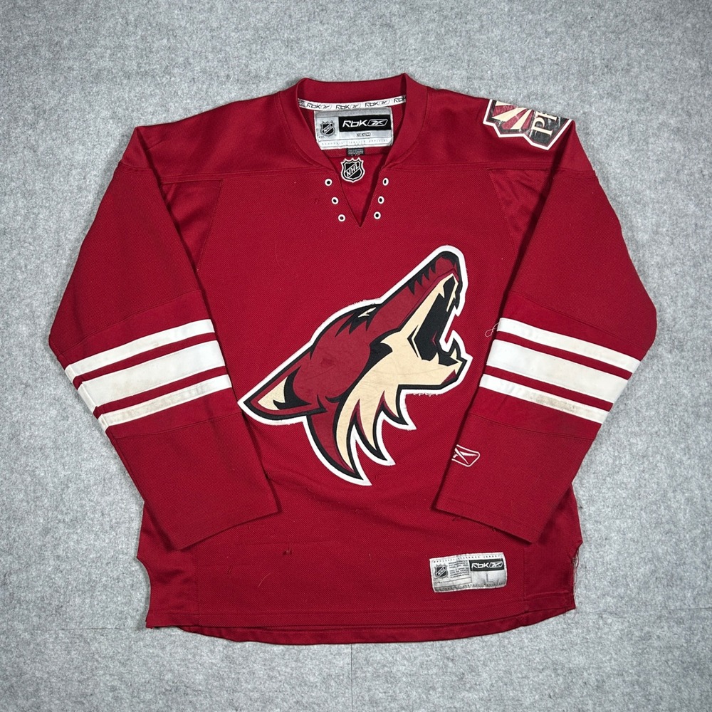 Reebok‎ Phoenix Coyotes NHL Jersey Mens Large Red White CCM Vintage Sportswear